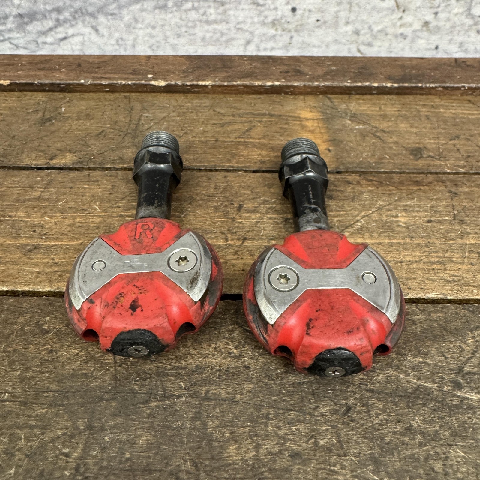 Speedplay Clipless Road Bike Pedals 9/16 Red OrangePair 220g Steel Lollipop