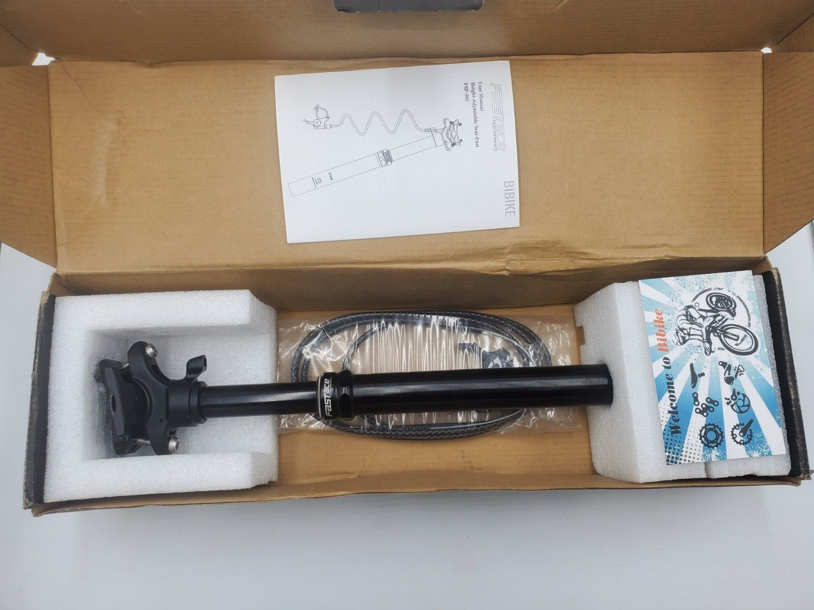 Fastace Bicycle Telescopic Adjustable Pneumatic Seatpost FSP-301 31.6 X 440 111q