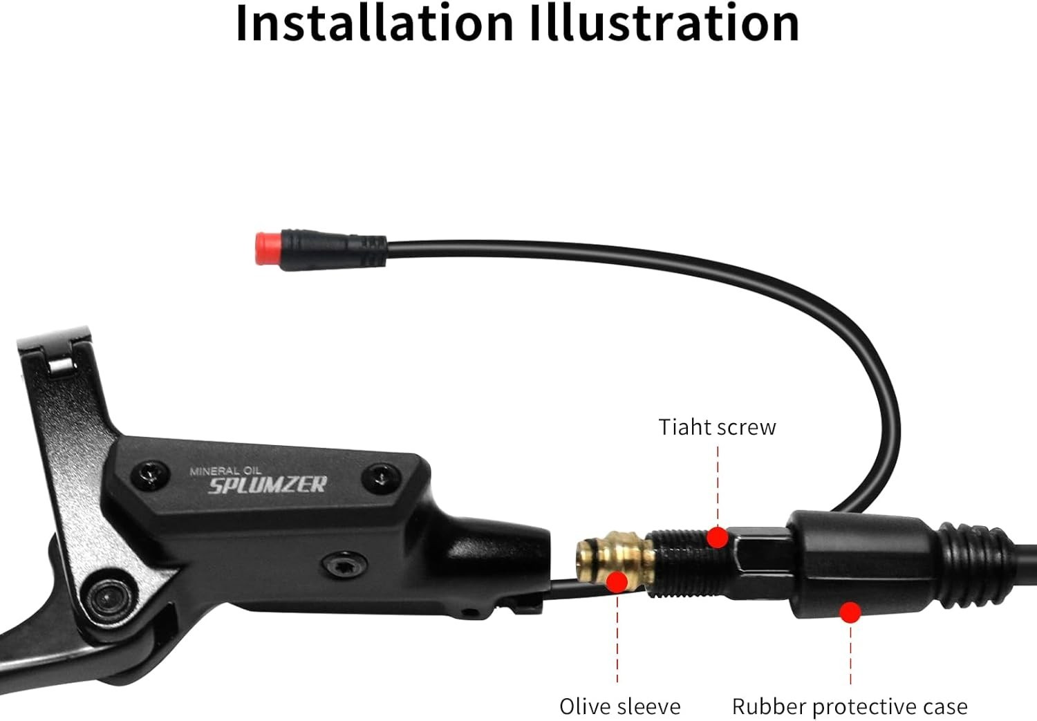 ZTZ 4-Piston eBike Hydraulic Brake Set,2-PIN Power-Off Hydraulic Disc Brake for