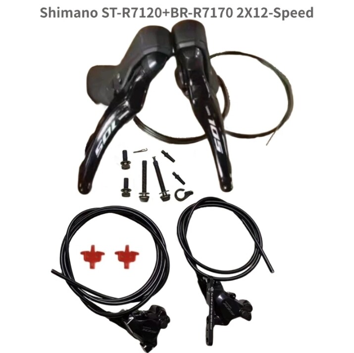 Shimano 105 R7120 R7100 2×12-speed Groupset Hydraulic Disc Brake Road Bike Set
