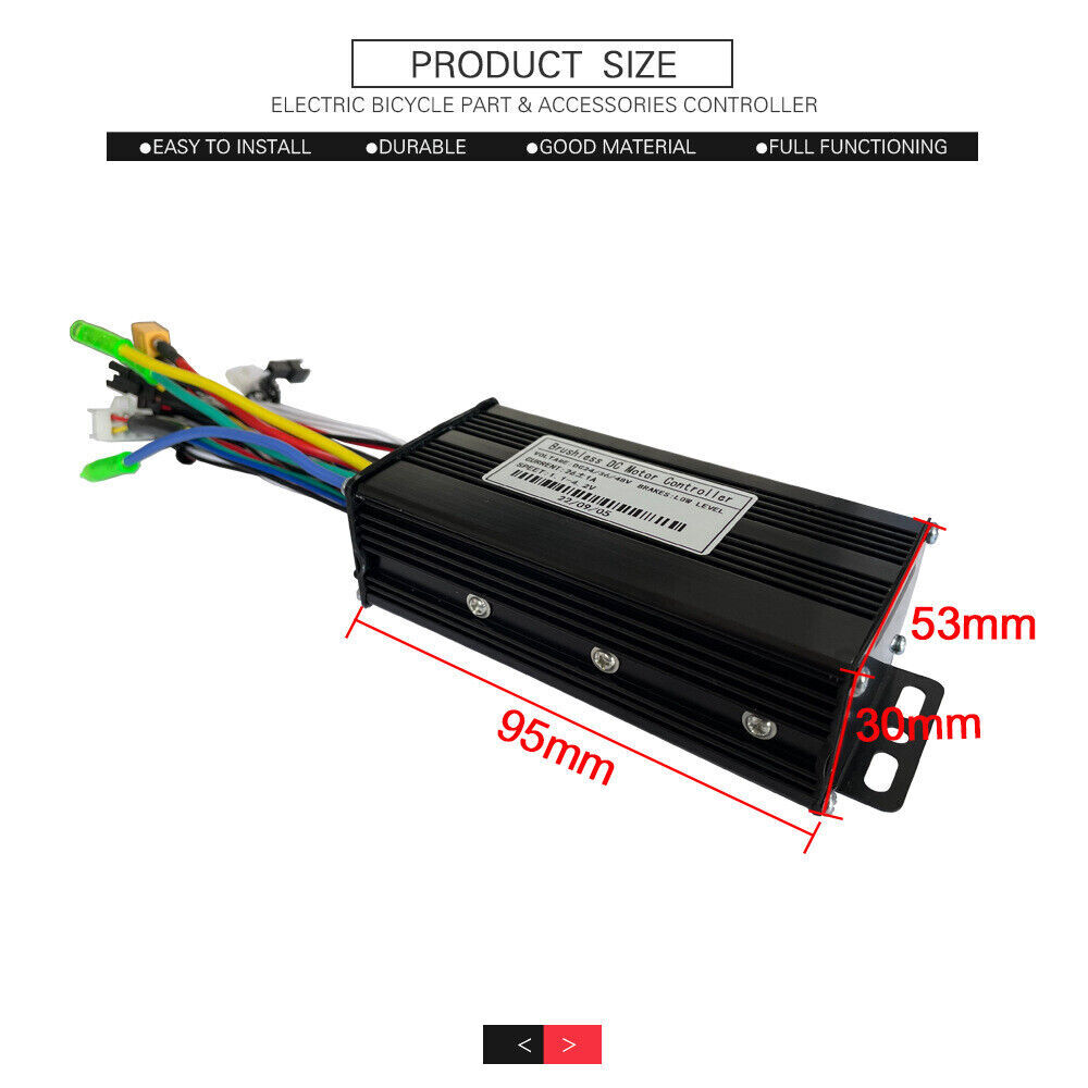 Ebike Electric Bicycle 17A 26A 30A 24V/36V/48V Controller for 250W-1000W Motor