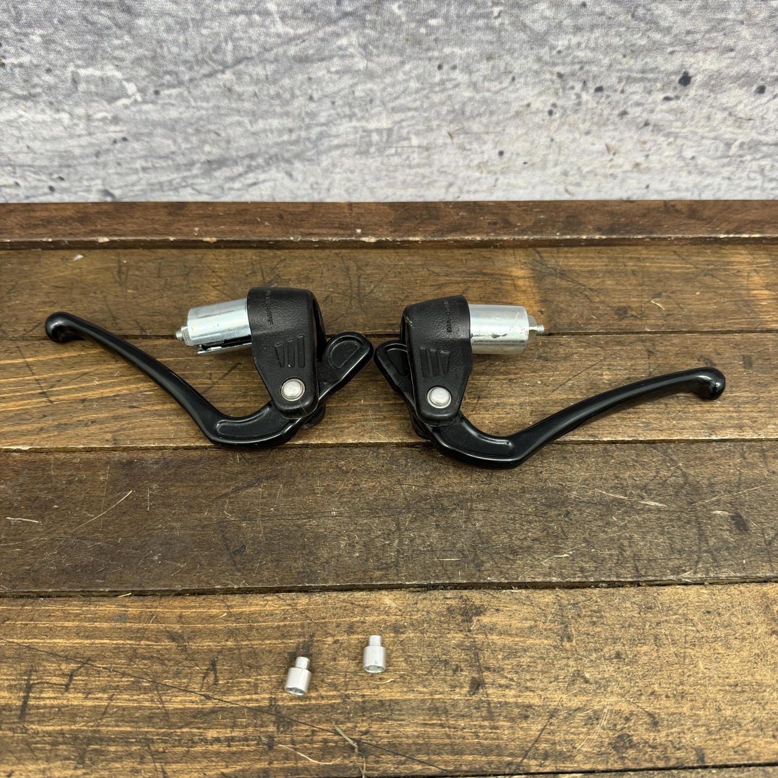 Vintage Dia-Compe Bar-End Brake Levers Pair Black 4-Finger Drop Bar Road Bike