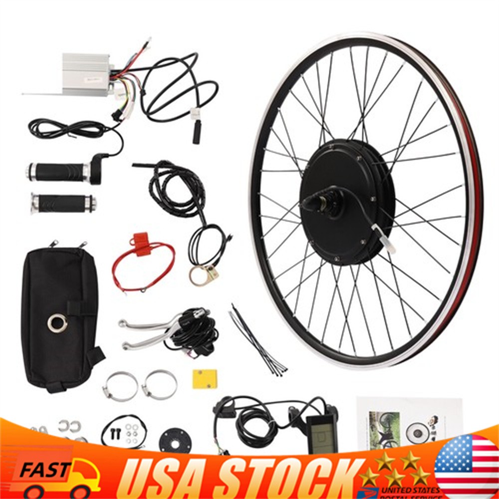 1200W 48V 700c E Bike Motor Hub LCD Front Wheel Electric Bicycle Conversion Kit
