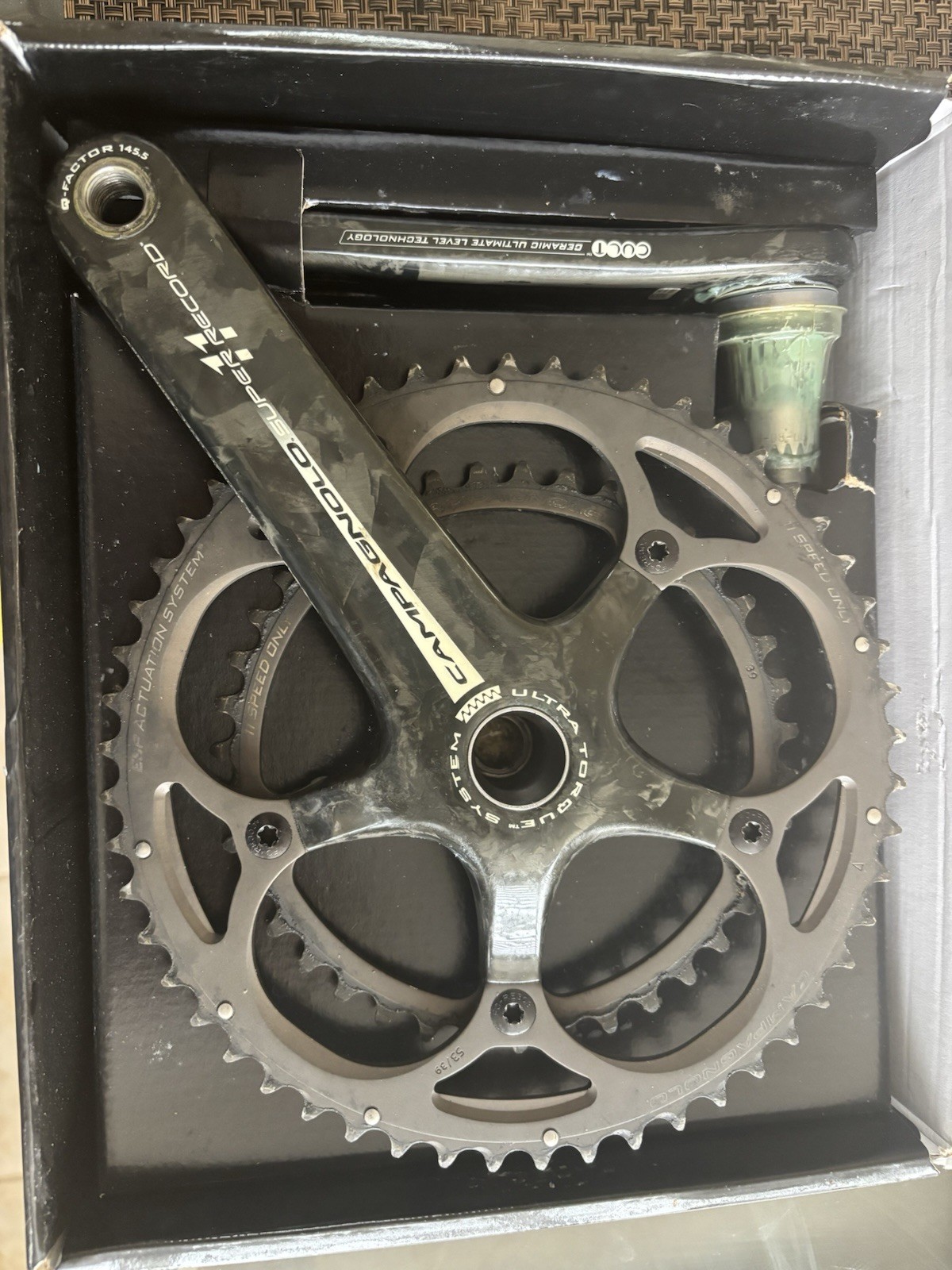 Campagnolo Super Record Ultra-Torque Carbon Road Crankset 170mm, 53/39.