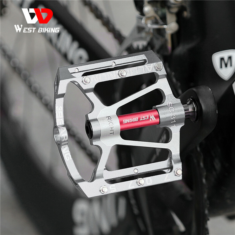 WEST BIKING 3 Sealed Bearing Bicycle Pedals Aluminum Cycling Bike Pedals 9/16 in