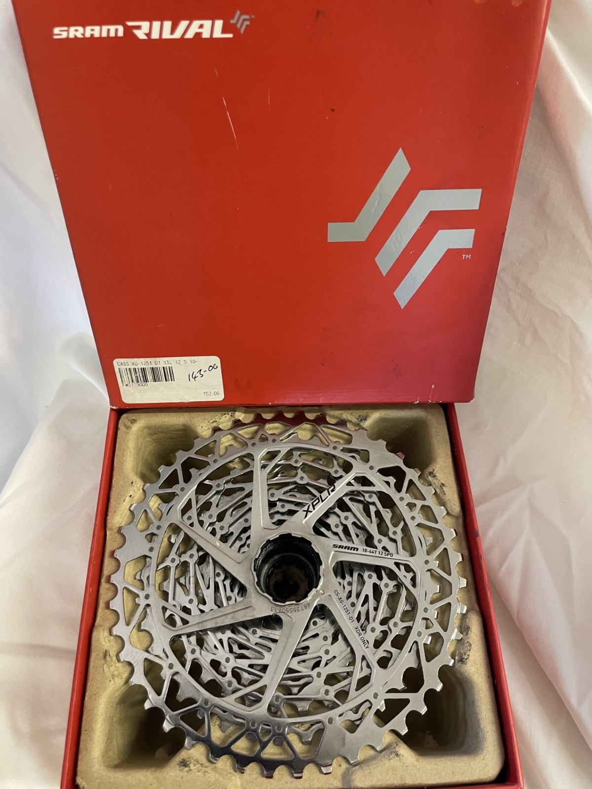 SRAM Rival 12-Speed 10-44t Silver Cassette for XDR CS-XG-1251-D1