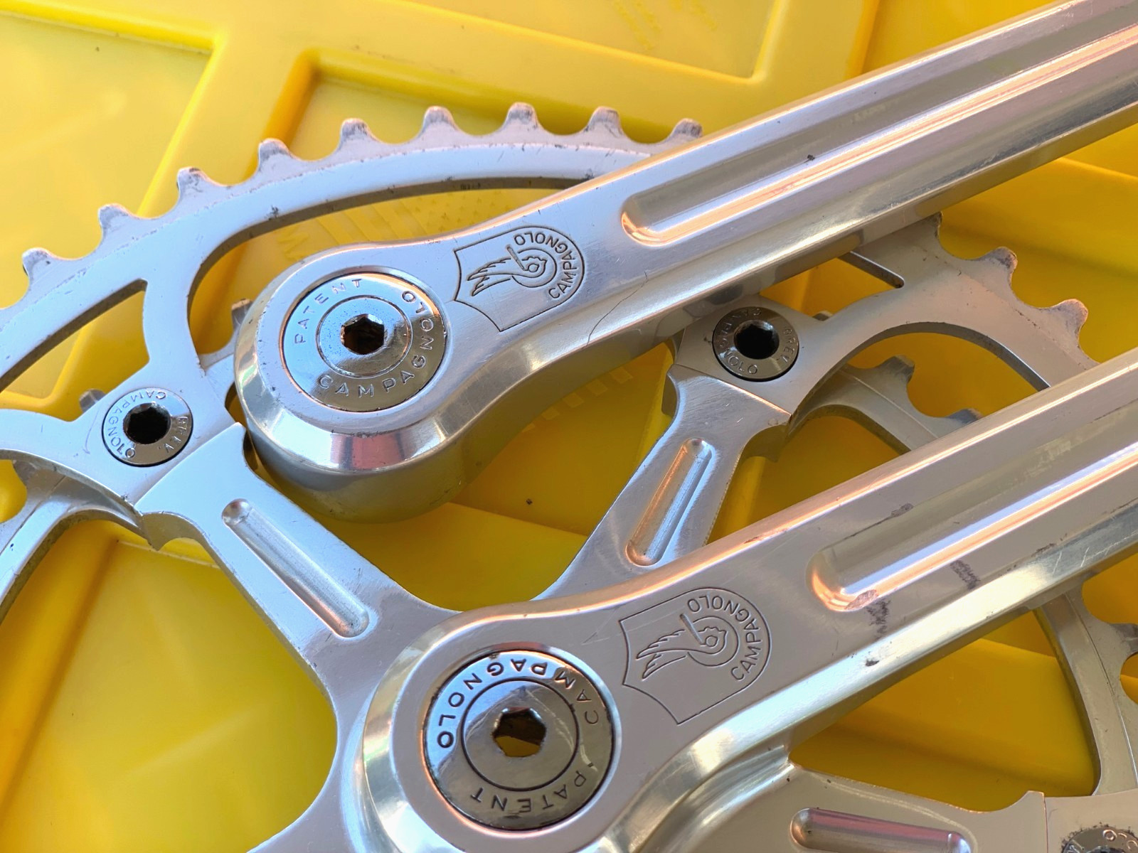 Vintage 80s CAMPAGNOLO SUPER RECORD STRADA Double Crankset 170mm 52/42 Road Bike