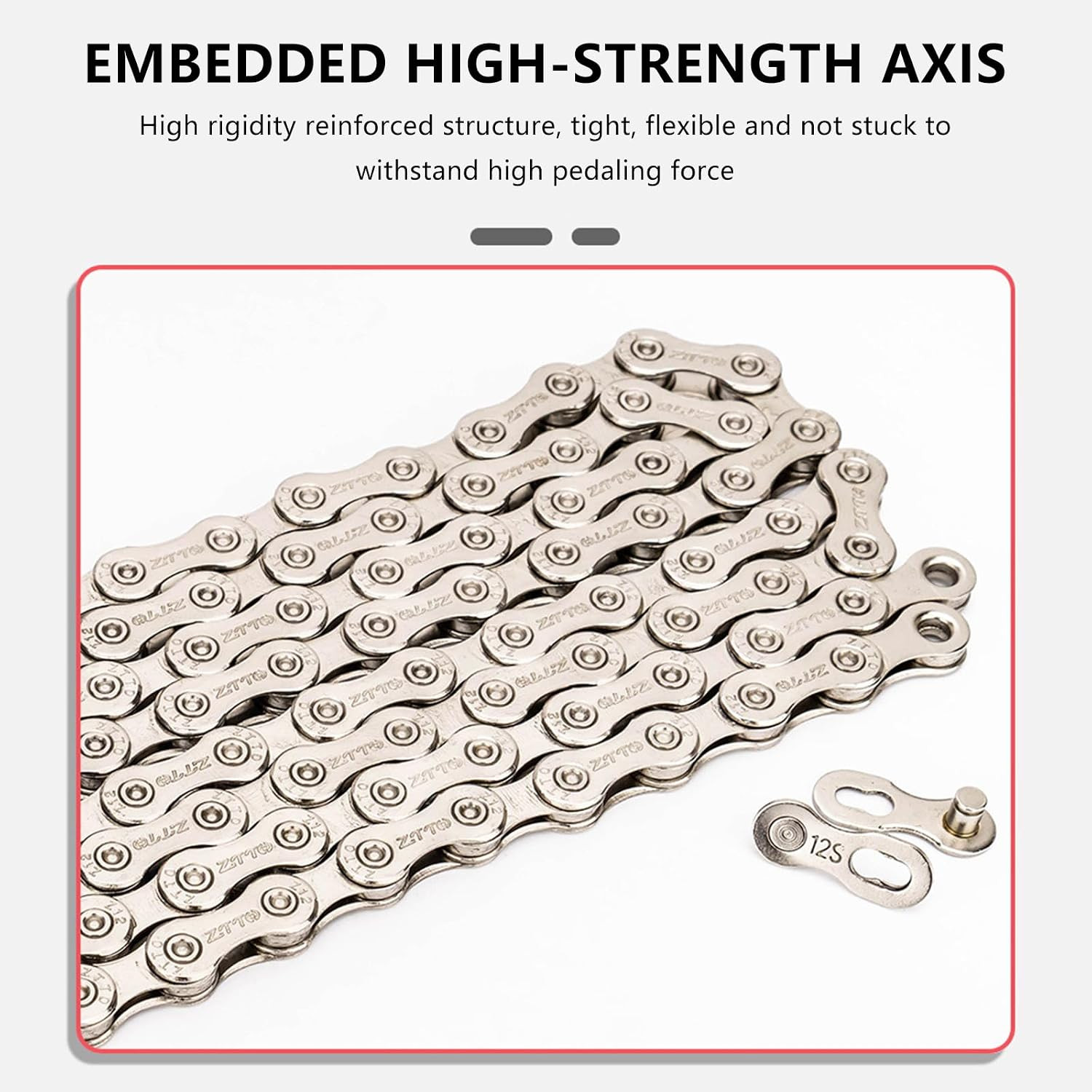 6/7/8 Speed Bike Chain, Bicycle Chain 1/2 X 3/32 Inch, 8-Speed Alloy Steel