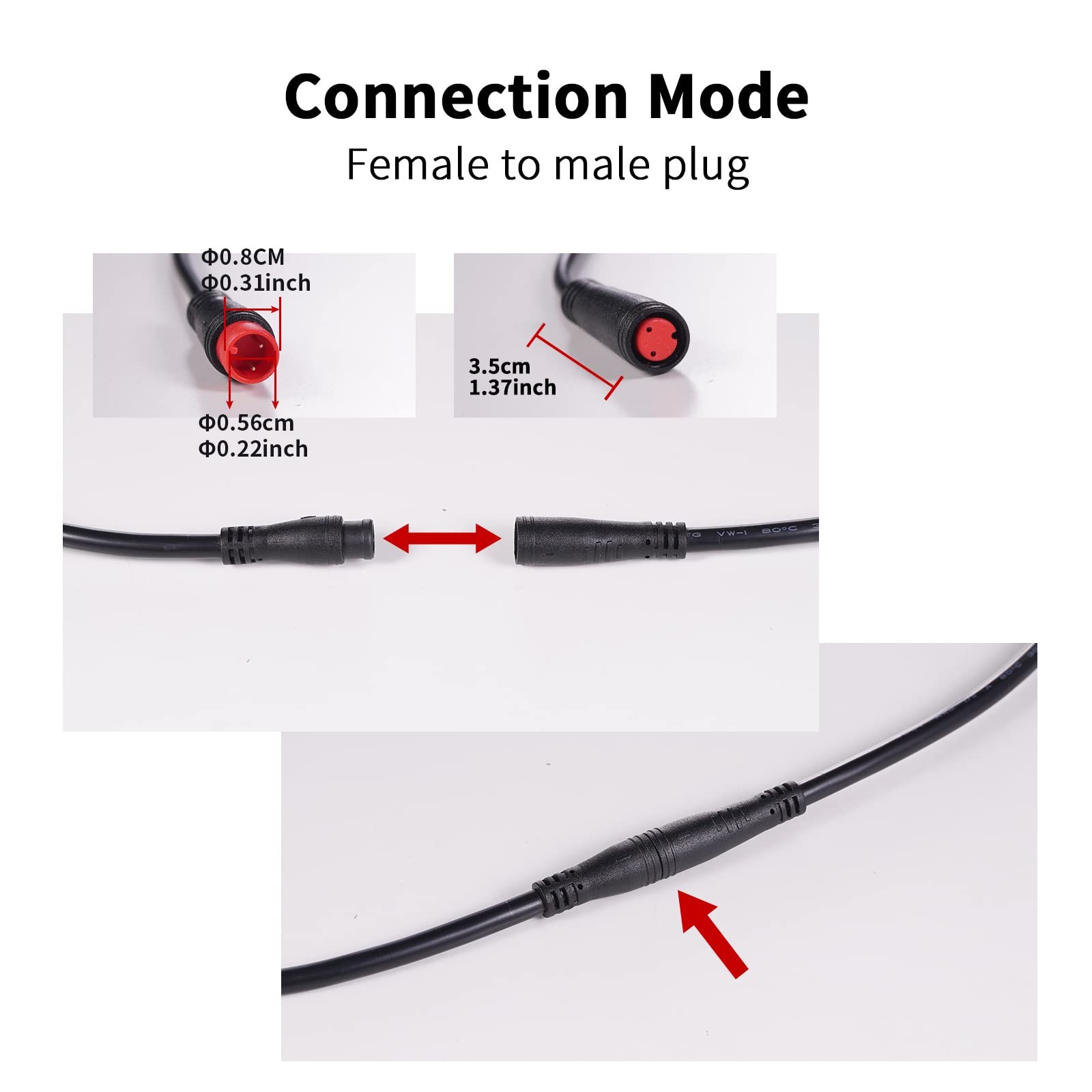 baluoqi Extension Cable 2Pin/3Pin/4Pin/5Pin/6Pin/8Pin/9Pin Waterproof Plug Wo…
