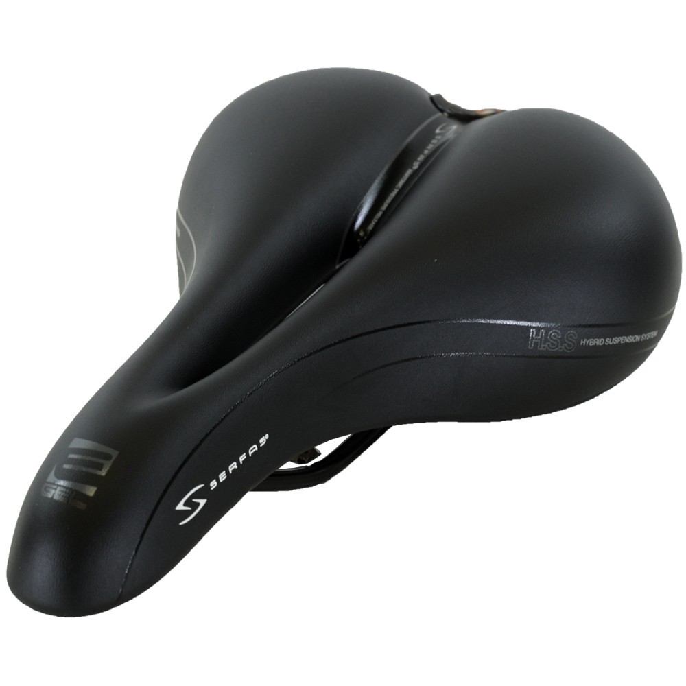 Serfas EG-DDMCT E-Gel Dual Density Mens Cut-Out Saddle – 10″ x 6.8″