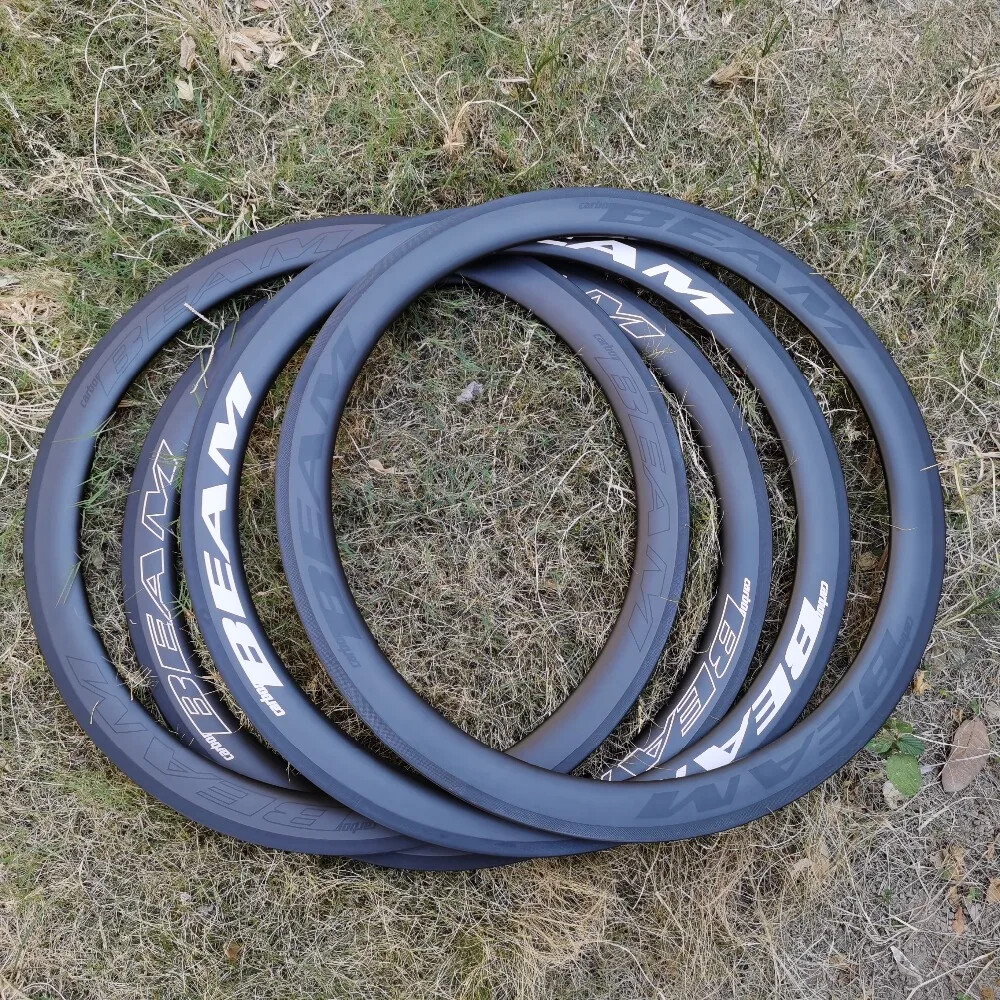 700C Tubeless Disc Brake Carbon Cyclocross Road Bicycle Rims Matte/Glossy Finish