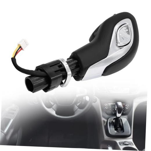 Automatic Gear Shift Knob Handle with Button – Compatible with Ford Chrome