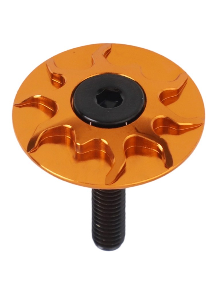 Aluminum Alloy Headset Cap with Stainless Steel Bolt for Modern Bicycle Designs