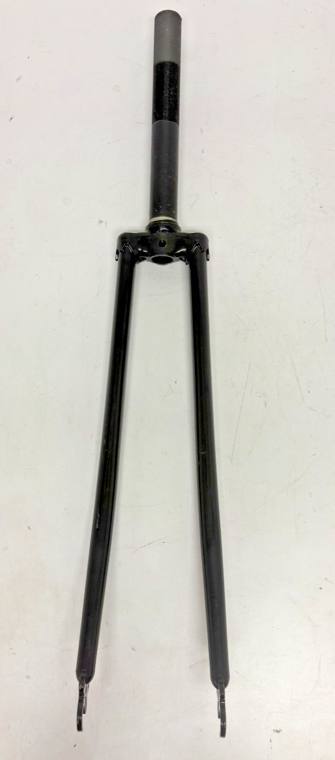 Vintage Lugged Steel 700C Quick Release Road Bike Fork 200mm 1″ Threaded Steerer