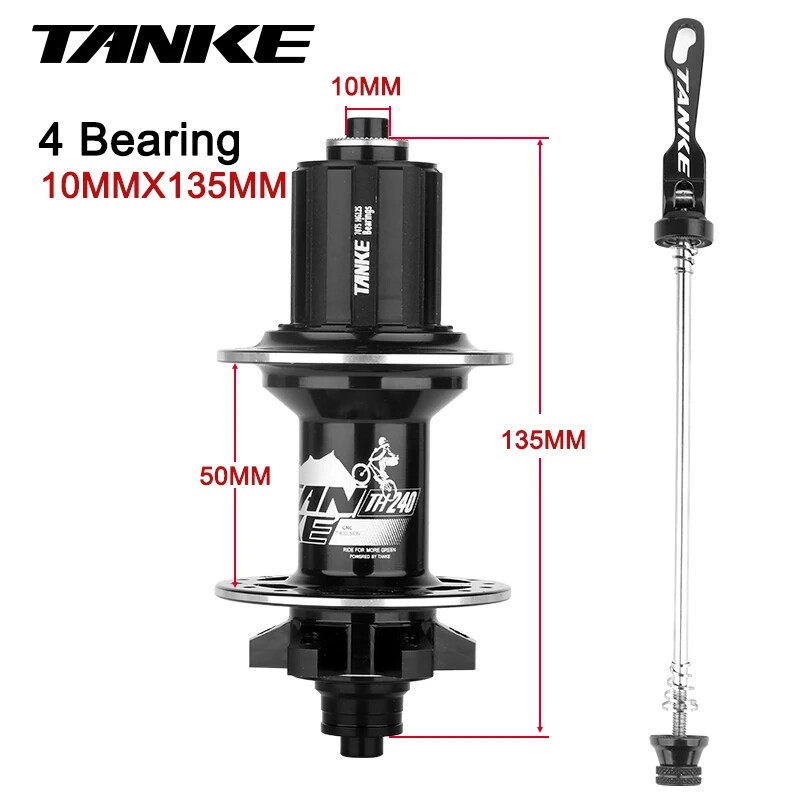 Mountain Bike Quick Release Hub 36H 6 Claw 108 Clicks Sealed Bearing Disc Brake