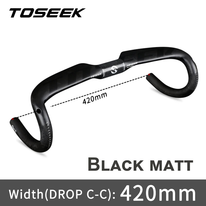 31.8mm 400 420 440mm Carbon Fiber Road Bike Handlebar Bend Handle Drop Bar