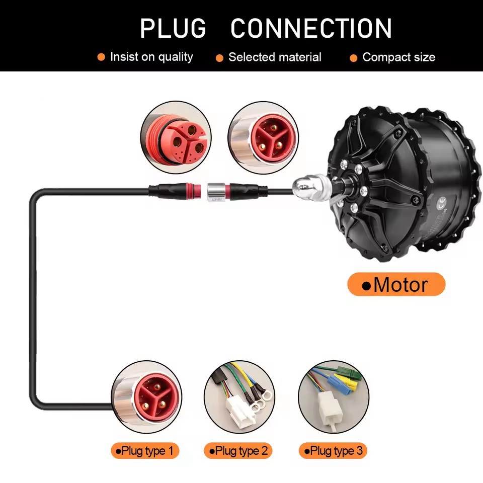11-Pin Hub Motor Cable for Bafang G060 G062 G090 750W 1000W Julet Compatible SUK