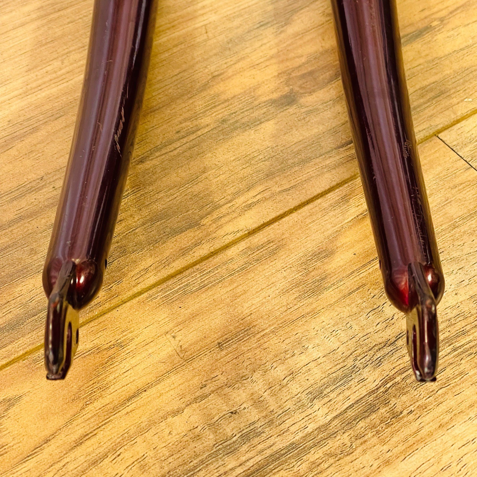 1-inch Threadless MTB Rigid Fork 175mm Steerer Burgundy All CRMO Steel