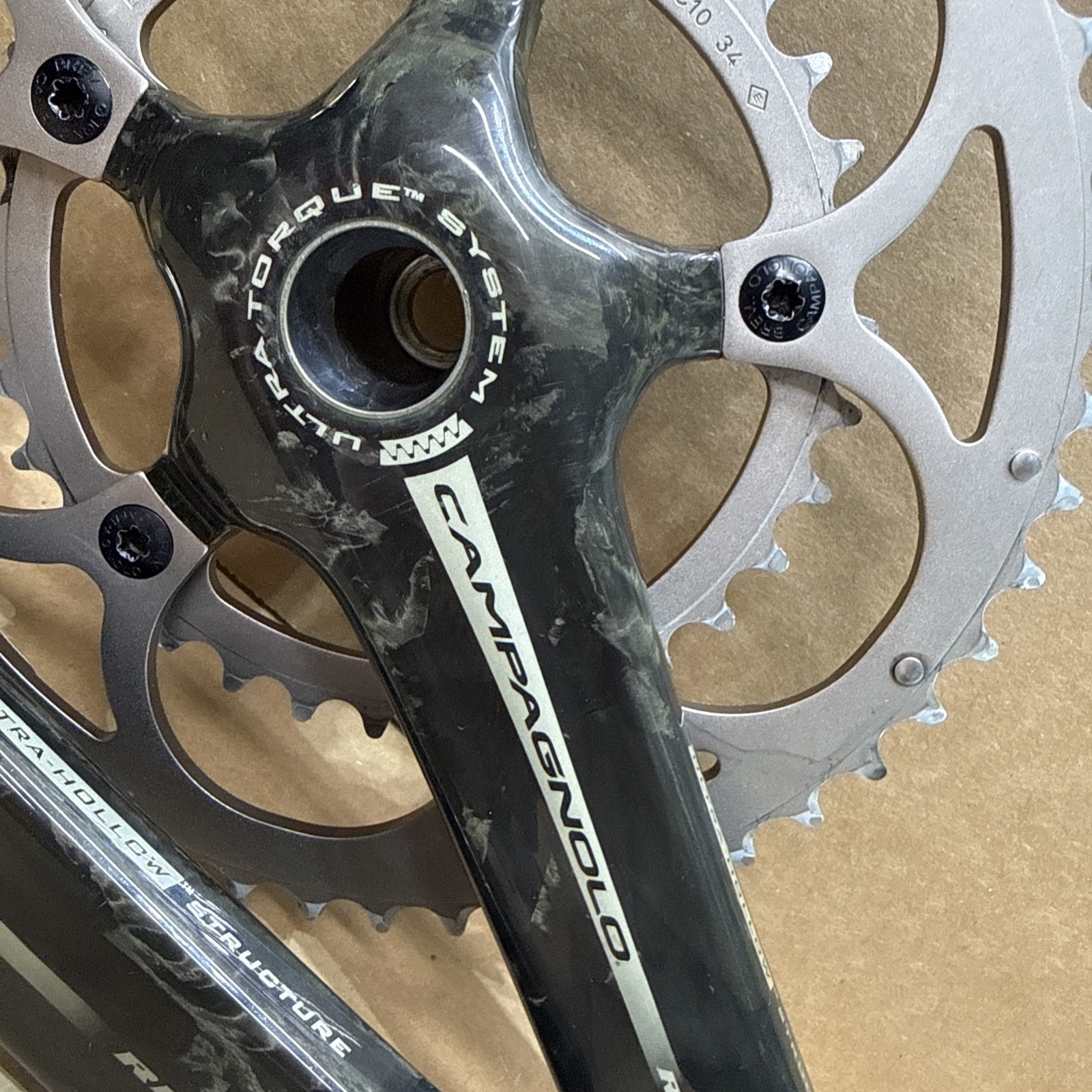 Campagnolo Record CT Carbon Fiber 175 UT Compact Crankset Campy 50/34 wbd54
