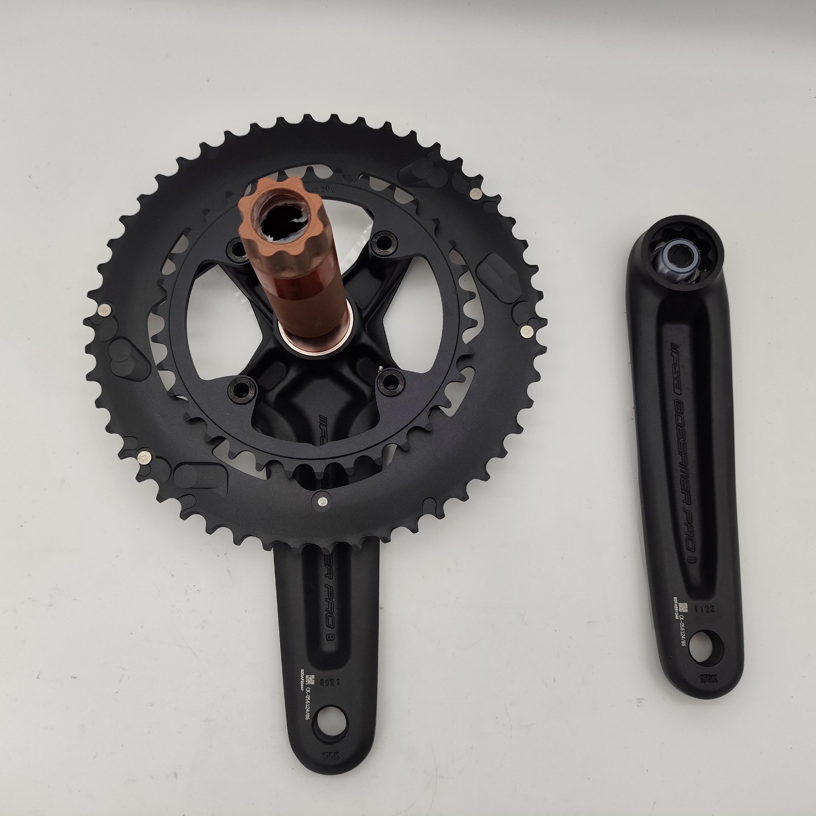 FSA Gossamer Pro 2x 50/34T 160mm BB386EVO Crankset Black