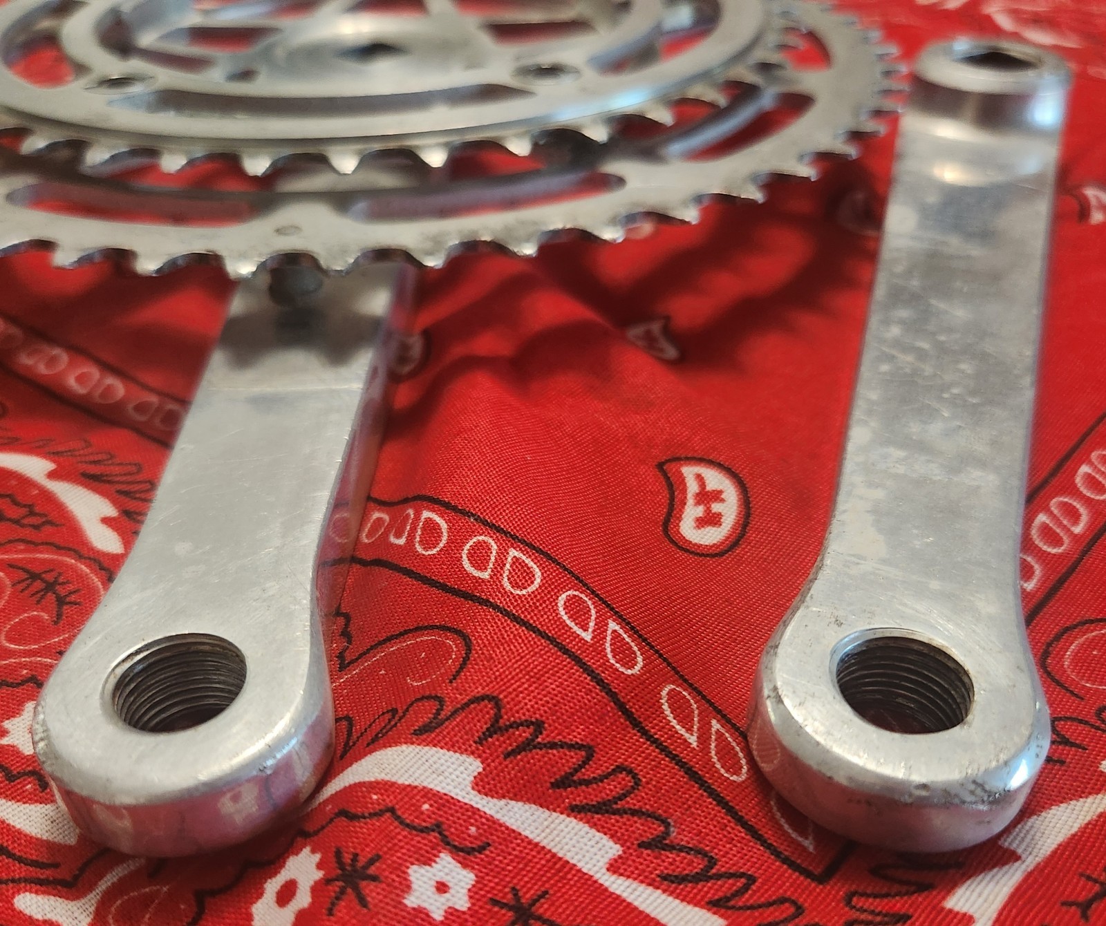 Vintage Stronglight Modele Depose Double Crankset 52-40T Road Bike 14×1.25 170mm