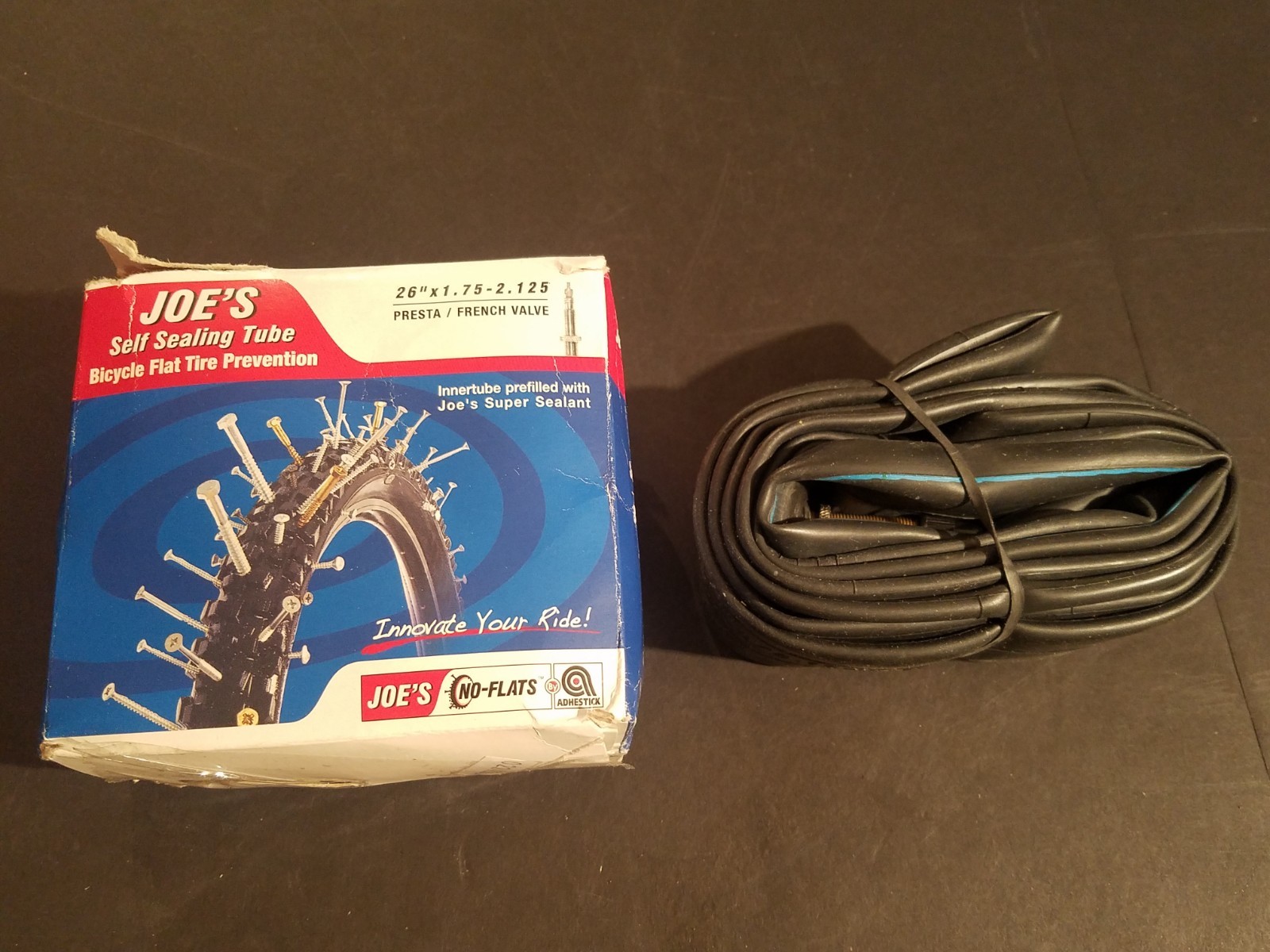 Joe’s No-Flats 26 x 1.75 -2.125 AUTO / SCHRADER Valve Self Sealing Tube Selfseal