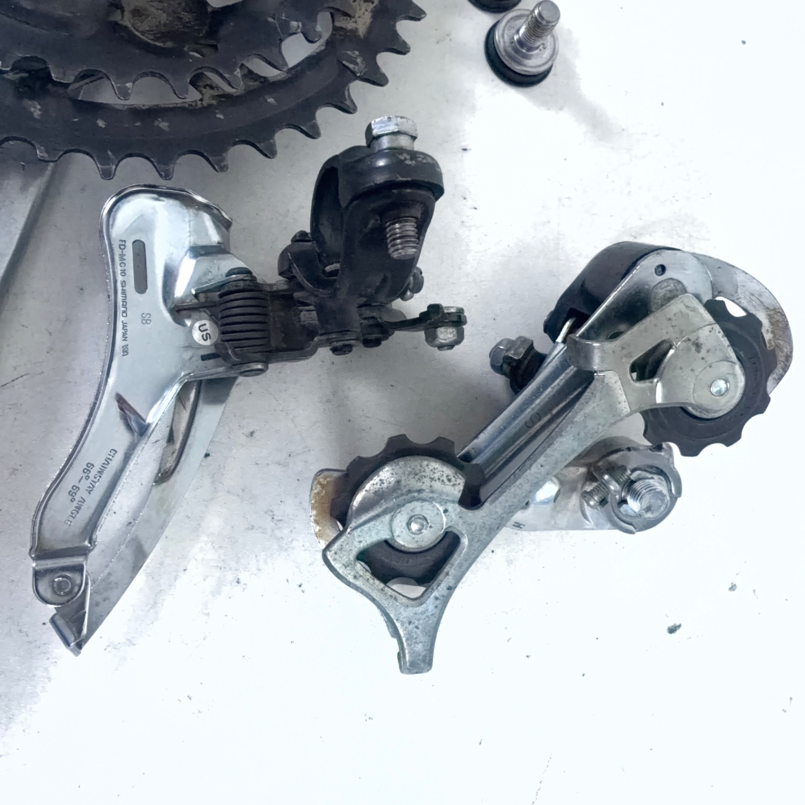 Shimano Vintage Alivio Mini-Groupset FC/FD/RD-MC10 F/R Derailleurs & Crankset