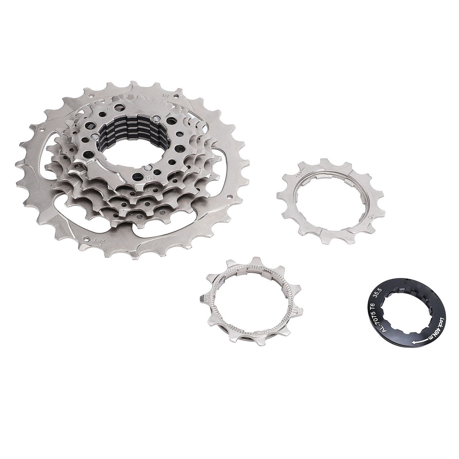 Bike Cassette 7 Speed Stainless Steel Aluminum Alloy Low Noise Bicycle Cass DVGD