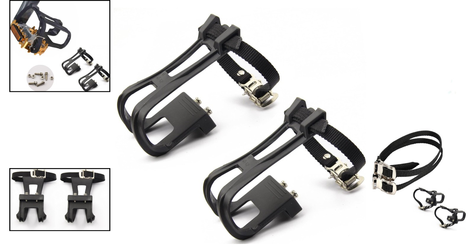 Universal Fit Pedal Toe Cages – Lightweight Nylon Cycling Straps for All Bikes