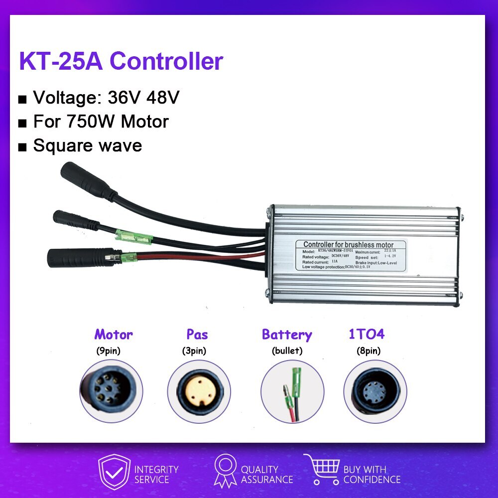 Squarewave Controller 15A-50A SM/Waterproof Plug Electric Bike Controller