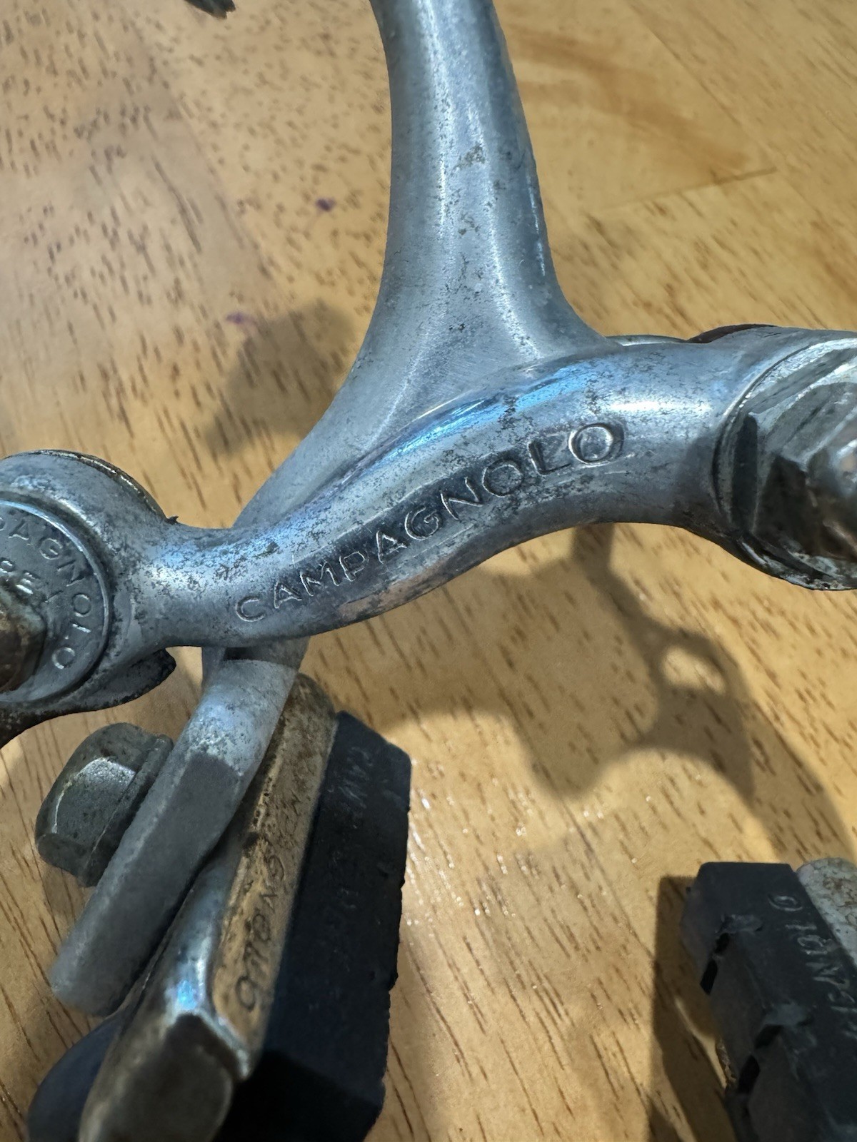 Vintage Campagnolo Nuovo Record Brake Calipers 1978 Nutted 70’s Campy Pair Set