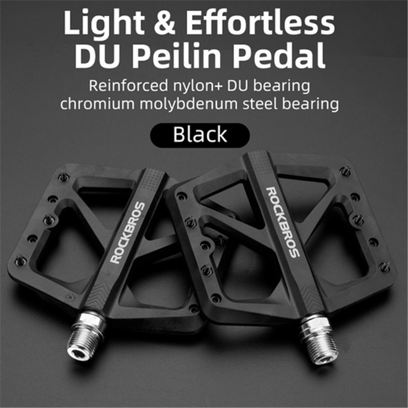 MTB BMX Bike Pedals DU Sealed Bearing Lock Widen Nylon Bicycle Pedals Cycling