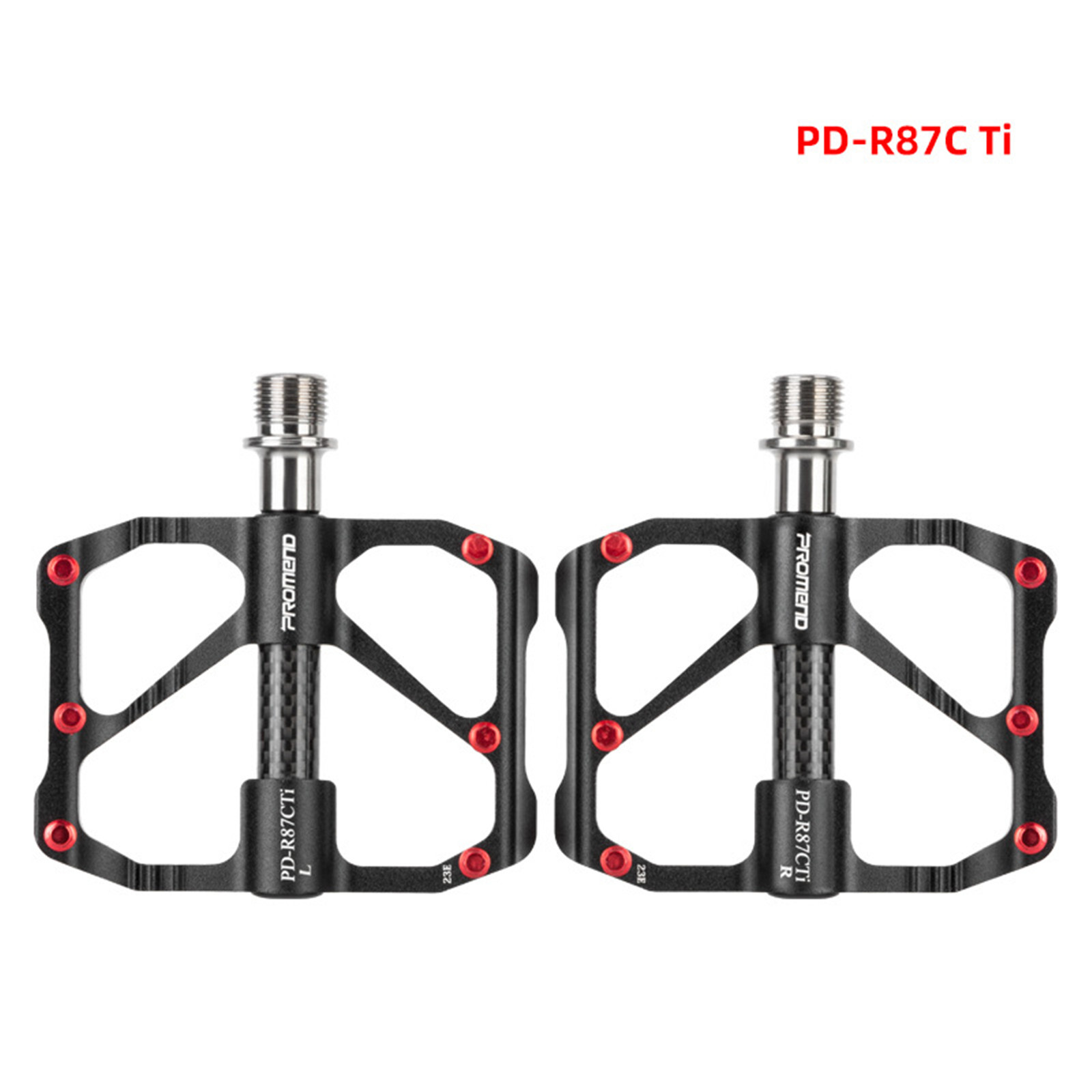 PROMEND Ultralight Carbon Titanium Bicycle Pedal MTB Road Bike Pedal 3 Bearings