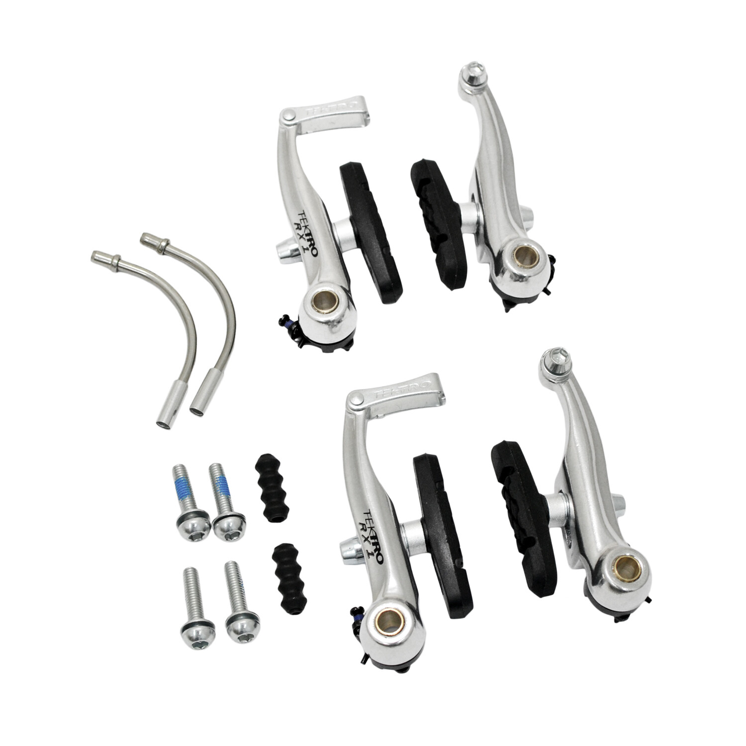 TEKTRO RX1 Mini-V Brake Cyclocross Brake Set (Front+Rear) , Silver