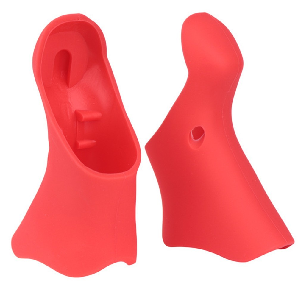 Enhanced Grip and Protection Silicone Bicycle Handlebar Cover Black/Red