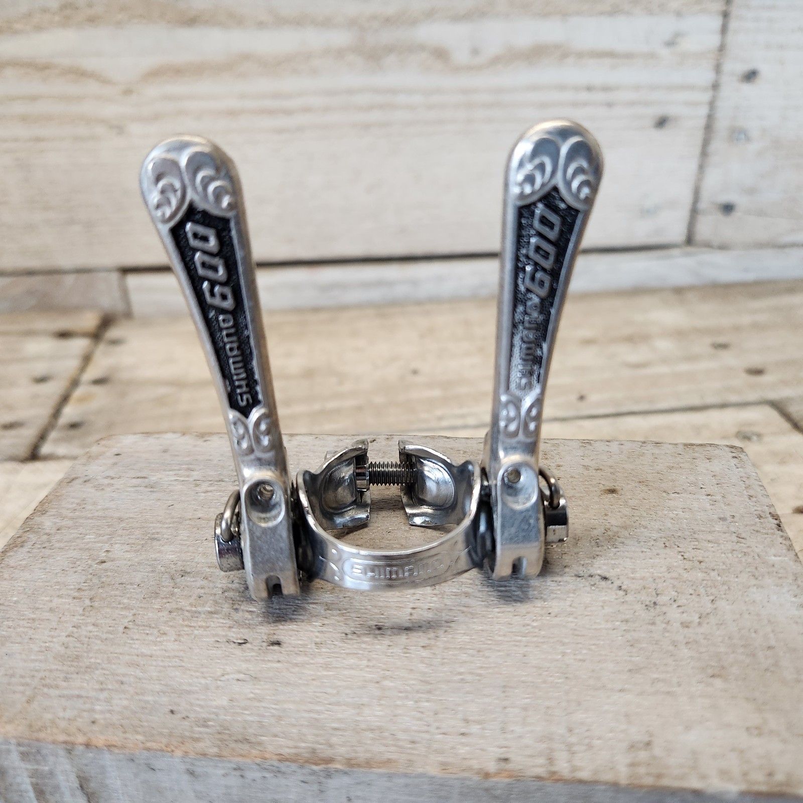 1970s SHIMANO 600 Ex Arabesque Down Tube Shifters Clamp-On 28.6