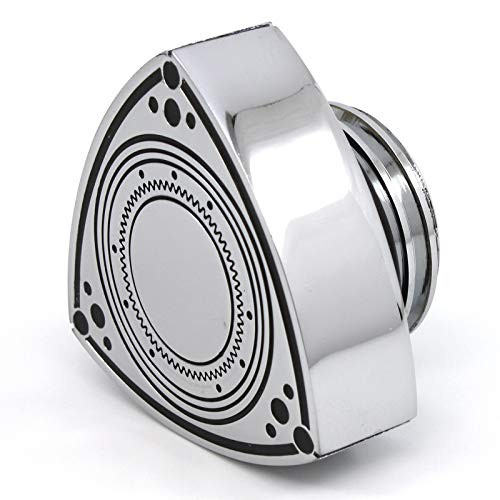 Aluminum Rotor Oil Cap – Chrome/Black – 12A 13B 20B – 55mm wide