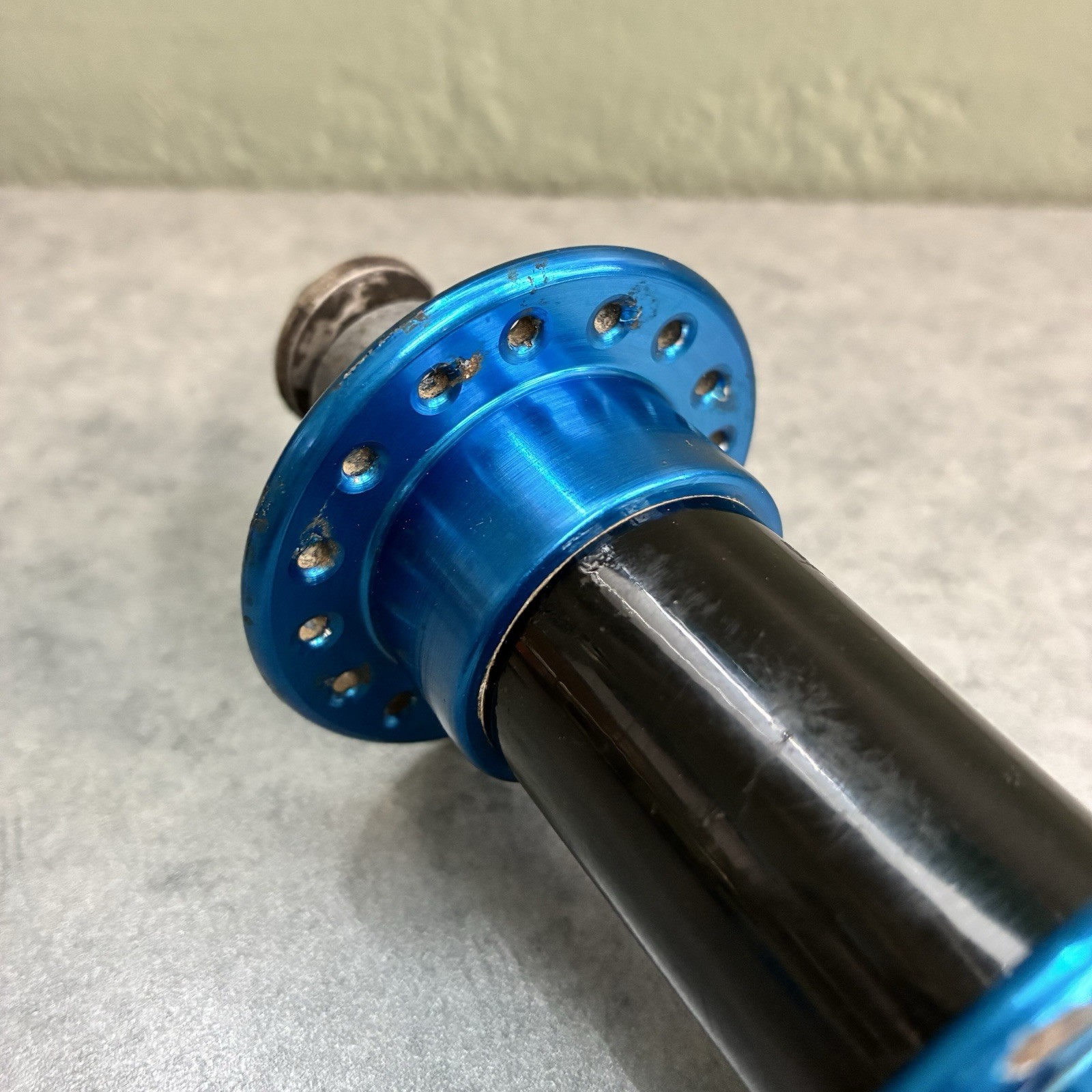 Blue / Black Bullseye 32 Hole MTB Sealed Bearing Hubs Vintage MTB / BMX USA Made