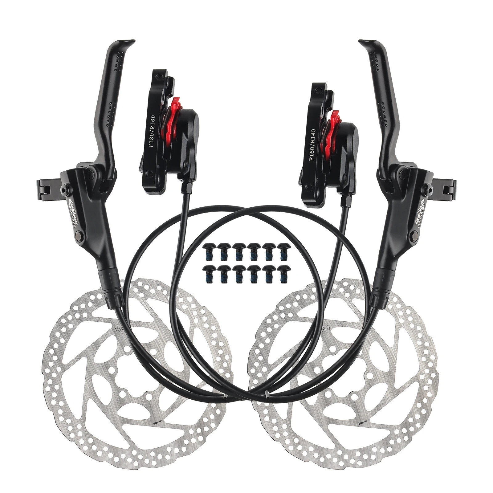 Mountain Bike Hydraulic Brakes Front Rear Oil Pressure Disc Brake Set 800/1500mm