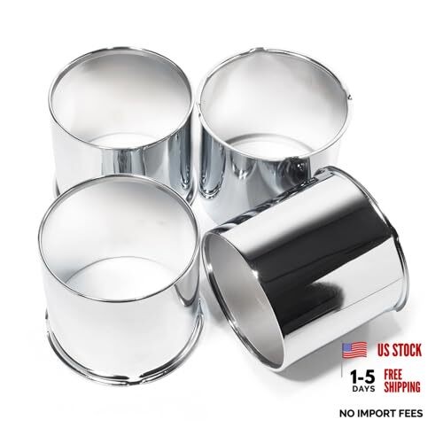 Pcs 5.15inch Trailer Wheel Center Caps Push 5.15″ OD 4.69″ H 4 4Pcs Chrome
