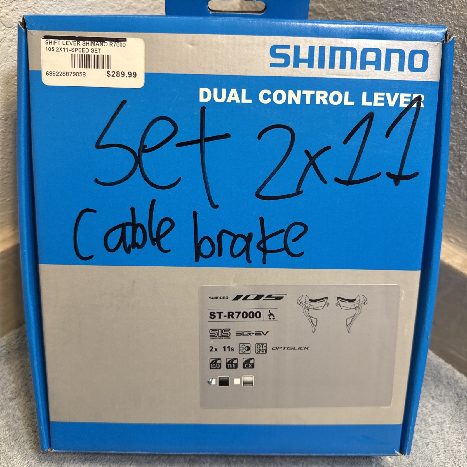 Shimano 105 2×11 Rim Brake/Shift Lever Set ST-R7000 [caw]
