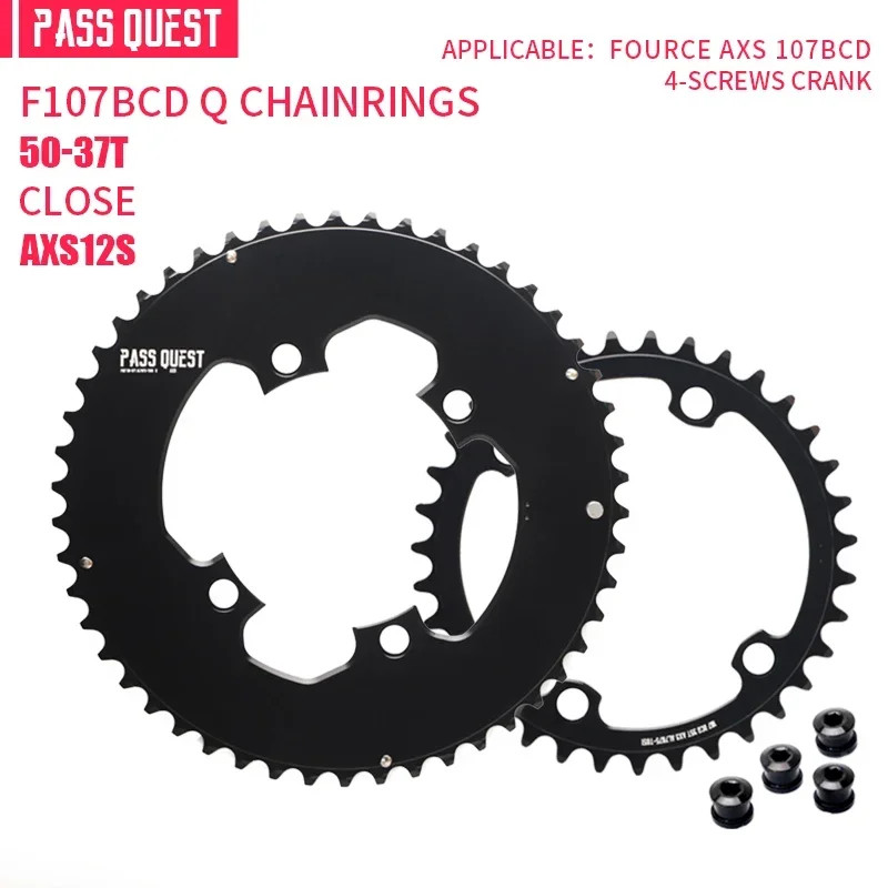 Road/Gravel Bike 107BCD Double Chainring 2X Sprocket 46-33 48-35 50-37 52-39T