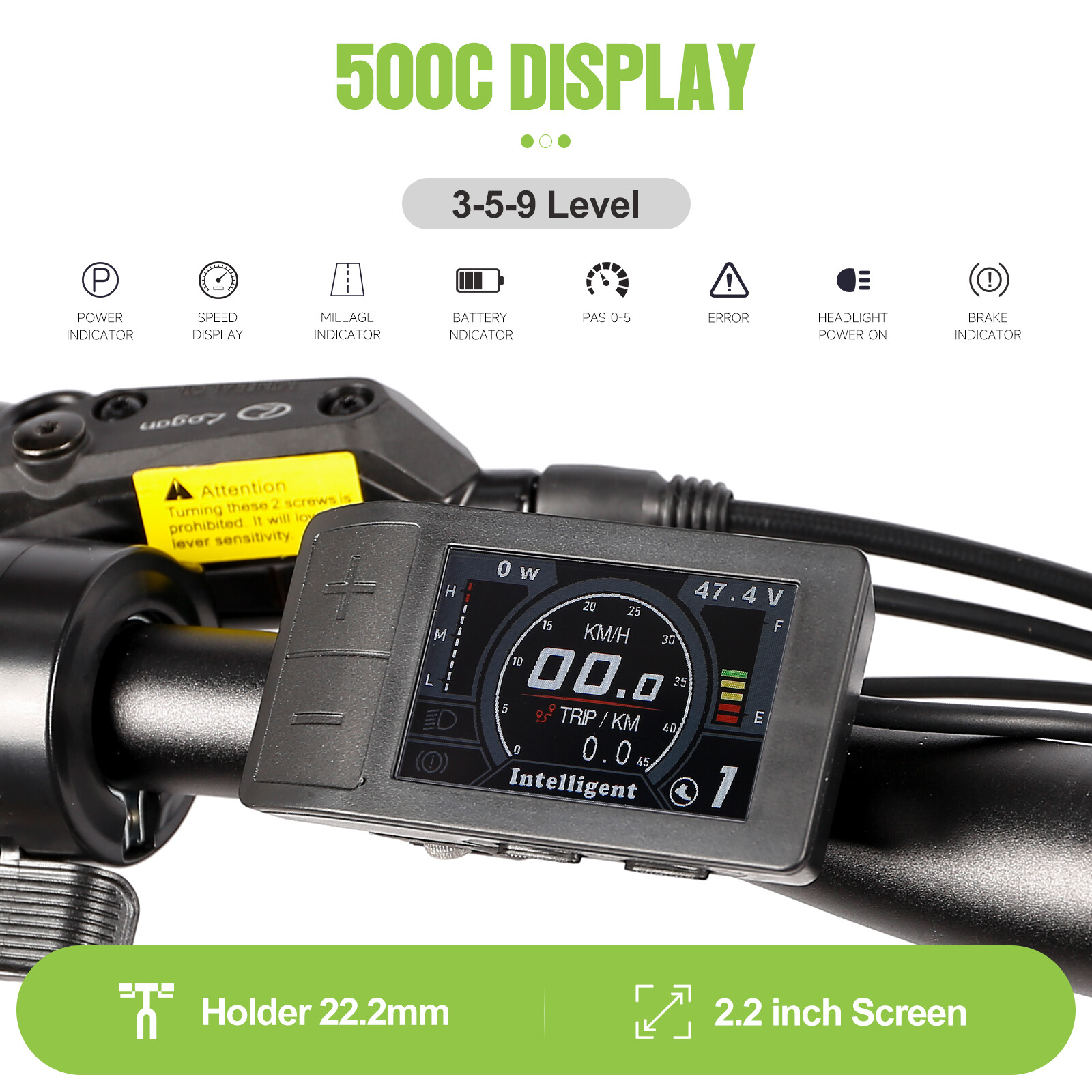BAFANG UART LCD 500C DZ40 EKD01 DPC18 DM03 Display For Ebike BBS/HD Mid Motor