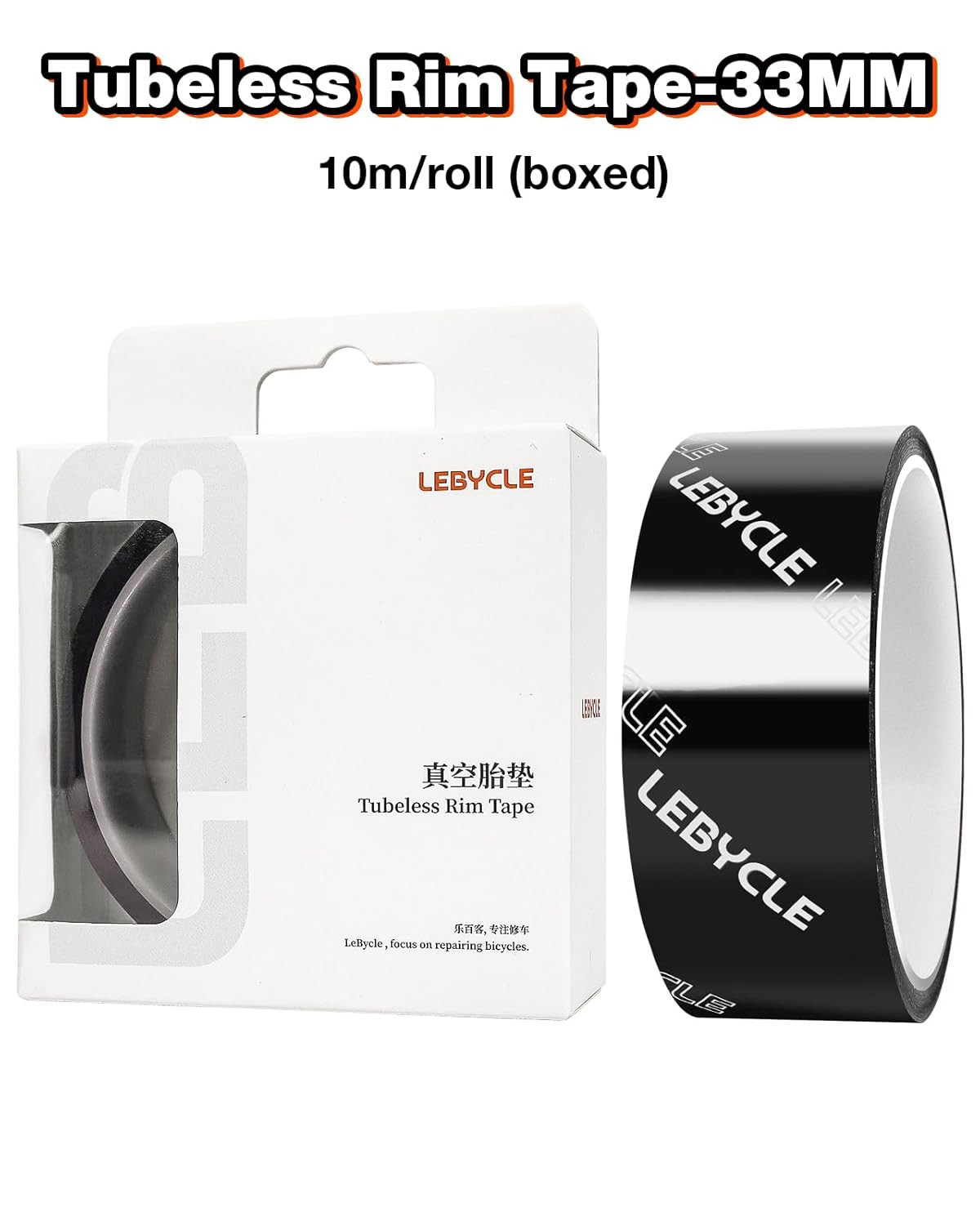 Tubeless Rim Tape Black 21/24/27/30/33/36Mm X 10M, Bike Rim Tape for Tubeless Ro
