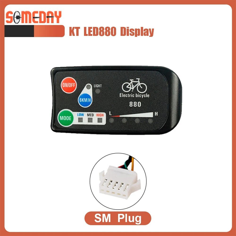 E-bike LCD LED Display Waterproof SM Plug 24V 36V 48V 72V for Ebike Display