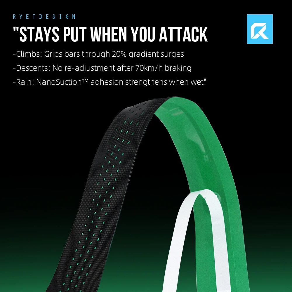 RYET Road Bike Bar Tape Gel Padding Anti-Slip Handlebar Wrap 2150mm 9 Colors
