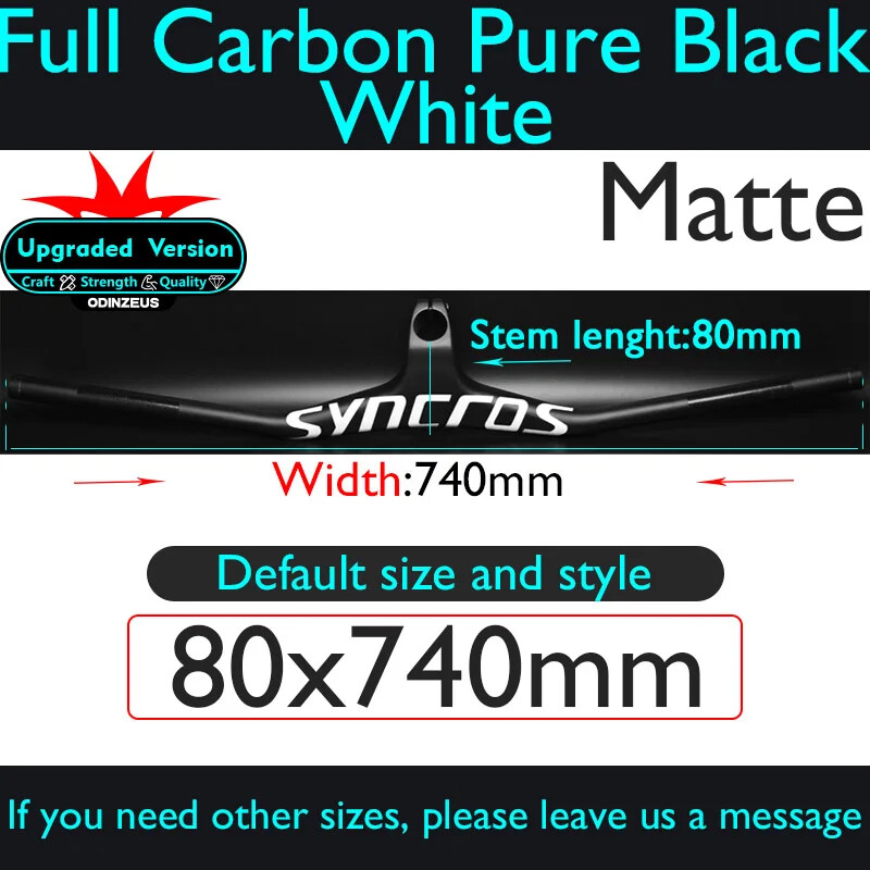 740mm Mountain Bike Carbon Integrated Cockpit Handlebar And Stem 28.6mm -17°