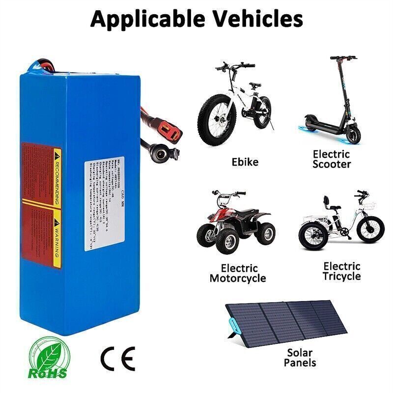36V 14Ah LiFePo4 Ebike Battery for Electric Bike Scooter 350W 500W 750W Motor