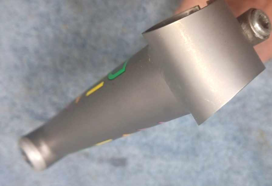 used, DEAN 125mm, 22.2mm dia. Titanium Quill Stem, Fits 26mm Bar Clamp, 1″ Fork