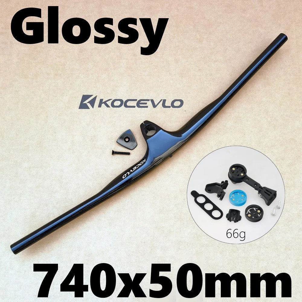 XC MTB Carbon Fiber Handlebar 17° Degree Integrated Riser Flat Handlebar 740MM